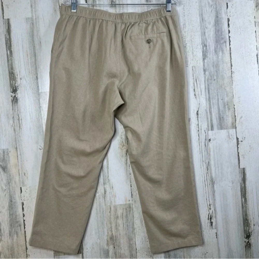 Marc‎ Anthony Luxury Linen Blend Pants Straight Leg Mens Waist 33x30 Nerutral